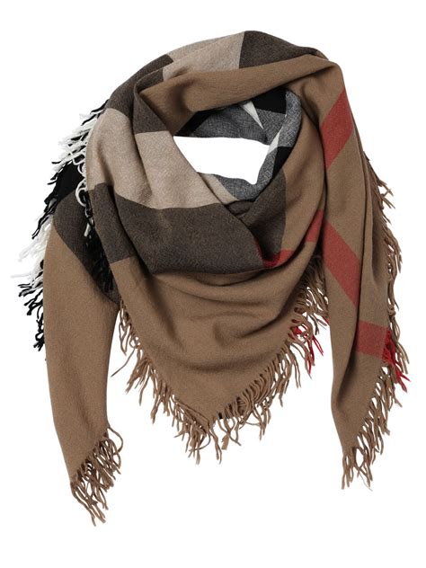 100 extrafine merino wool burberry scarf|Check Wool Scarf in Stone .